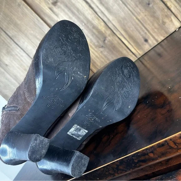 Siren By Mark Nason Sugarhill Festival Boots Leather High Dark Brown 8.5 - Picture 12 of 15